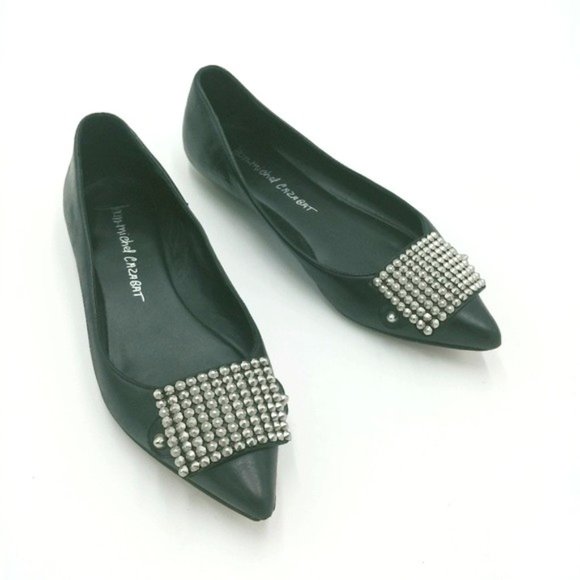 Jean-Michel Cazabat Shoes - JEAN-MICHEL CAZABAT black stud detail nunu flats